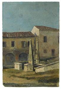 QUERENA Luigi 1820-1887,La fontana della villa,Meeting Art IT 2016-04-30