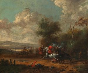 QUERFURT August 1698-1761,A landscape with a raid,Palais Dorotheum AT 2022-11-10
