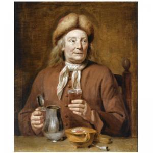 QUINKHARD Jan Maurits,A MAN SITTING AT A TABLE HOLDING A GLASS OF BEER,Sotheby's 2007-11-13