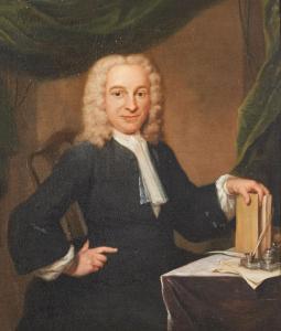 QUINKHARD Jan Maurits 1688-1772,Portrait d'homme la main sur un livre,Mercier & Cie FR 2023-06-25