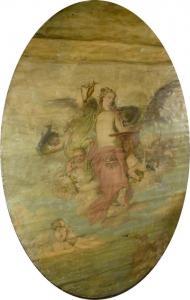 QUINZIO Giovanni 1832-1918,Hébé entourée de Zeus en aigle et de putti,1864,Rossini FR 2023-06-29