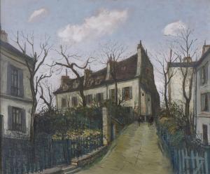 QUIZET Alphonse Leon 1885-1955,Rue de banlieue (Montmorency ?),Conan-Auclair FR 2024-03-09