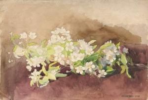 QUOST Ernest 1844-1931,Etude de seringa en fleurs,Aguttes FR 2009-06-05