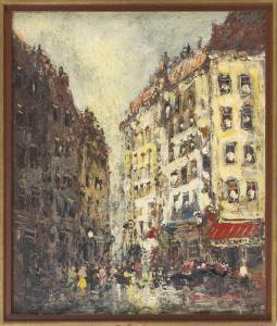 RÉMY Jean 1893,Parisian street scene,Eldred's US 2016-09-23