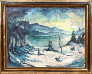 RÖHRICHT Wolf, Walter 1886-1953,German Winter Landscape,1935,Ro Gallery US 2019-12-11