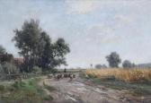 RÖTH Philipp 1841-1921,Landschaft mit Schafherde,1892,Kastern DE 2020-03-21