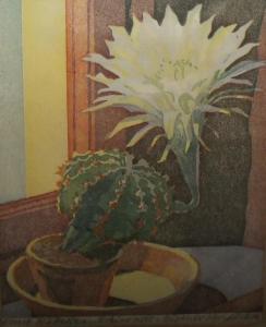RÖTTEKEN Ernst 1882-1945,still life study of a potted cactus by a window,Cuttlestones GB 2019-03-14