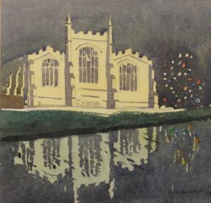 R. WALDOCK,Church by river with reflection,Dickins GB 2008-09-12
