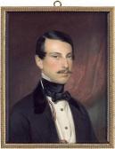 RAAB Georg Martin Ignaz 1821-1885,Bildnis eines Herrn mit dunklem, gescheitelten H,Galerie Bassenge 2017-12-01