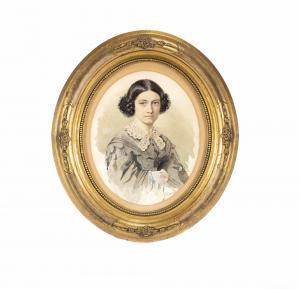 RAAB Georg Martin Ignaz 1821-1885,Junge Dame mit schwarzem Haar,Palais Dorotheum AT 2020-04-08