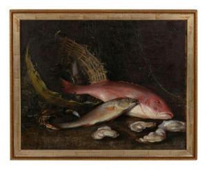 RAAB George 1866-1943,Still Life with Fish and Oysters,1894,Hindman US 2021-02-24