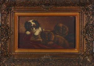 RAAPHORST Cornelis 1875-1954,Rare work with puppies.,Twents Veilinghuis NL 2019-06-28
