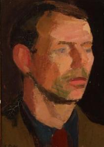 RAASCHOU NIELSEN Knud 1915-1980,Portrait of Hugo Sørensen, the painter,Bruun Rasmussen DK 2020-09-09