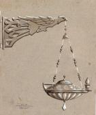 RABAN Zeev 1890-1970,Sketch of a Menorah,Tiroche IL 2013-07-06