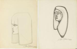 RABANNE Paco 1934-2023,Profils féminins,1950,Adjug'art FR 2023-10-31