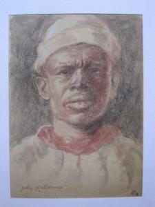 RABANNES Jules 1869,Portrait d'homme au col rouge,Oger-Camper FR 2011-03-07