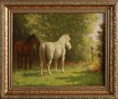RABBERS Evert 1875-1967,Horses in a sunny meadow,Twents Veilinghuis NL 2020-10-22