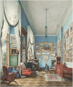 RABE Johannes 1827,Prinz Albrecht von Preußen in seinem Arbeitszimmer,Galerie Bassenge DE 2017-05-26