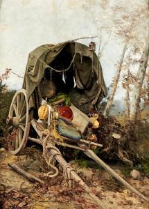 RABENDING Fritz 1862-1929,An Abandoned Wagon,1884,Mellors & Kirk GB 2021-05-12