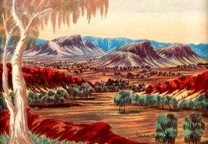 RABERABA Henoch 1914-1975,Landscape, Central Australia,Elder Fine Art AU 2010-08-15