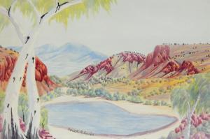 RABERABA Henoch 1914-1975,Water Hole, James Range,Elder Fine Art AU 2022-10-16