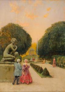 RABES Max Friedrich 1868-1944,Im Schlosspark,Palais Dorotheum AT 2022-11-08