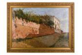 RABIOGLIO Domenico 1857-1903,Strada con muraglione nel Canavese,1885,Dams Casa d'Aste IT 2021-03-22