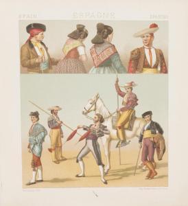 RACINET AUGUST 1825-1893,Espagne: costumes populaires,Alcala ES 2018-06-12