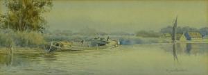 RACKHAM WILLIAM LESLIE 1864-1944,boat on the broads,Burstow and Hewett GB 2018-03-22