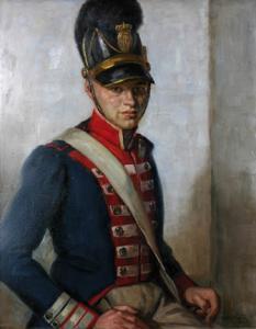 RACKNITZ GOTZ Paul 1873-1952,Portrait of a hussar,Meissner Neumann CZ 2007-05-27