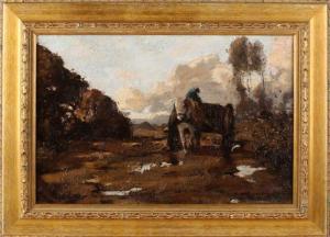 RACKWITZ Piet 1892-1968,Landscape with horse cart and farmer,Twents Veilinghuis NL 2018-07-13