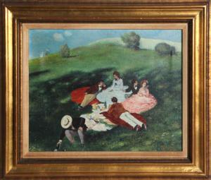 RACZ Andre 1916-1994,PICNIC IN MAY,1873,Ro Gallery US 2023-08-11