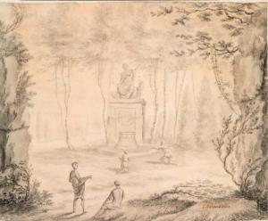 RADEMAKER Abraham 1675-1735,Promeneurs dans un bois,Aguttes FR 2017-12-19