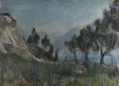 RADICE RENZO Bongiovanni 1899-1970,Paesaggio lacustre con alberi e montagn,Il Ponte Casa D'aste Srl 2016-05-24