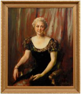 RADITZ Lazar 1887-1956,portrait of an elegantly dressed woman seated in a,Brunk Auctions 2007-09-08