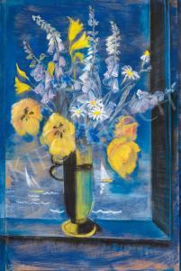 RADNAY Miklos 1900-1945,Still Life of Flowers in an Artdeco Vase,1938,Kieselbach HU 2018-10-07