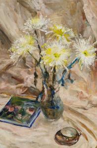 RADOMAN Igor Vladimirovich 1921-1992,Still life with chrysanthemums,1989,Sovcom RU 2024-02-20