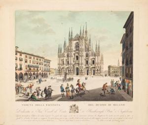 RADOS Luigi 1773-1840,Veduta della facciata del duomo di Milano,Kastern DE 2021-09-25