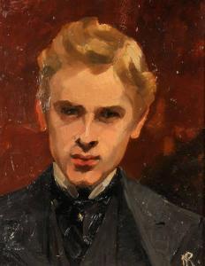 RADOUX Marguerite 1873-1943,Portrait de jeune-homme,Hotel Des Ventes Mosan BE 2012-12-12