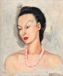RADULESCU MAGDALENA 1902-1983,Portrait of the Writer Sorana Gurian,1946,Artmark RO 2018-02-06