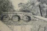 RAE Oliver M 1868-1956,King's Bridge, Cambridge, etching,Cheffins GB 2015-04-16