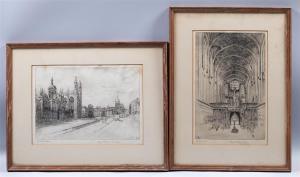 RAE Oliver M 1868-1956,KINGS PARADE and KING COLLEGE CHAPEL,Potomack US 2022-03-23
