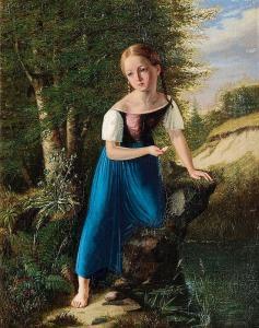 RAEDEL Georg Carl Christian 1808-1870,Girl by a Well,1836,Stahl DE 2016-04-23