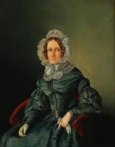 RAEDEL Georg Carl Christian,Portrait of the wife of bishop Schouboe,1838,Bruun Rasmussen 2017-11-13