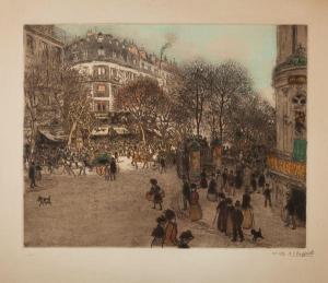 RAFFAELLI Jean Francois 1850-1924,Boulevard a Parigi,Casa d'Aste Arcadia IT 2024-02-16
