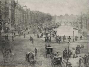 RAFFAELLI Jean Francois 1850-1924,Paris, La place de Saint Michel,1900,Christie's GB 2018-04-18