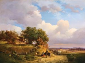 RAFFALT Ignaz 1800-1857,A Hunter Resting on a Country Road,1850,Palais Dorotheum AT 2023-10-24