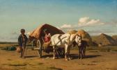 RAFFALT Johann Gualbert 1836-1865,HUNGARIAN HORSE-DRAWN CART,im Kinsky Auktionshaus AT 2023-06-20