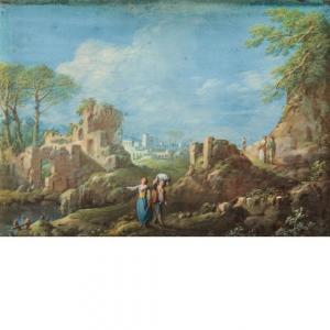 Raggi Maria Luigia 1742-1813,Paesaggio con rovine e figure,Wannenes Art Auctions IT 2017-05-31