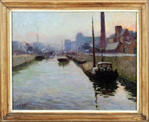 RAGMEY Eugene 1892-1961,Le Canal de Bruxelles,Galerie Moderne BE 2019-04-30